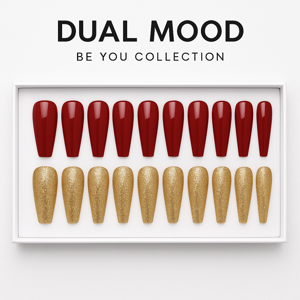 PressOnNails DUAL MOOD - Personnalisé avec 2 couleurs de ton choix