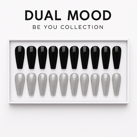 PressOnNails DUAL MOOD -  Personnalisé avec 2 couleurs de ton choix