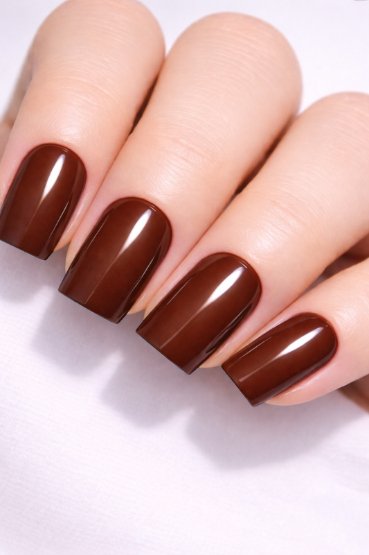 Press-on nails MARRON - Gamme Essentiel