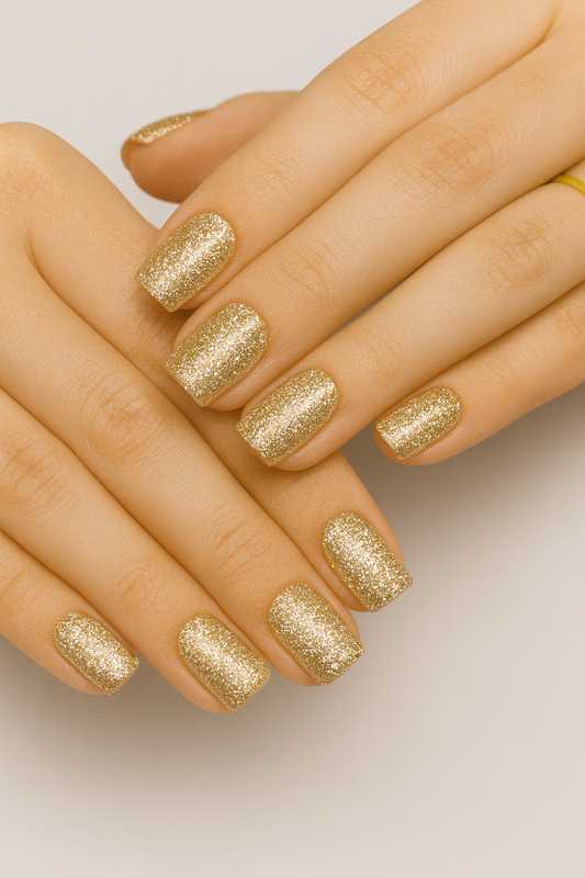 24K – Pailleté Or | Carré Court – Prêt-à-Porter | La Plume de Stella